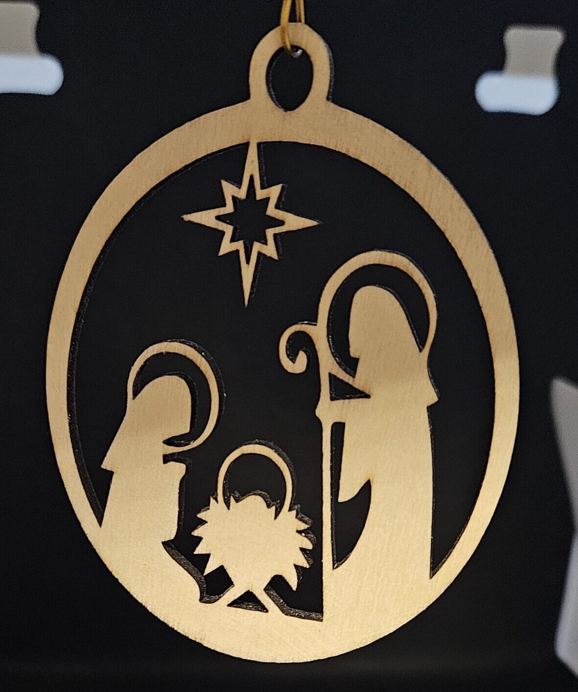 Anhänger Oval Krippe