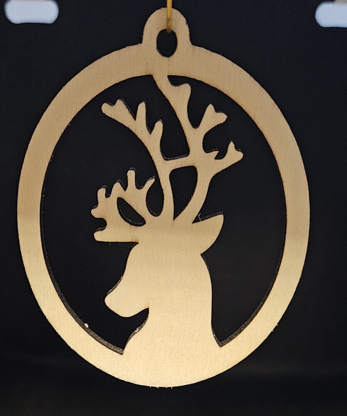 Anhänger Oval Hirsch