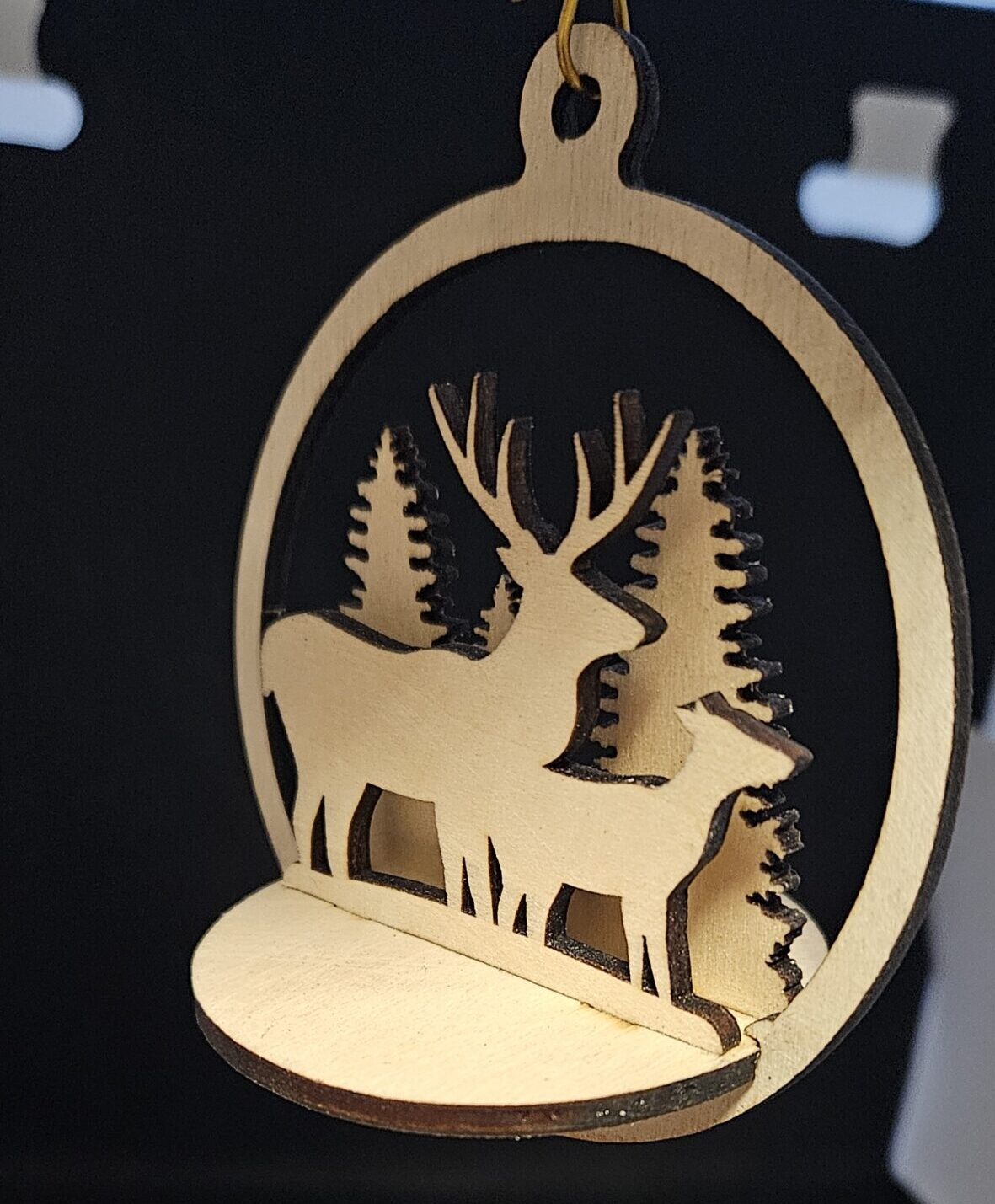 Anhänger 3D Wald/Hirsch