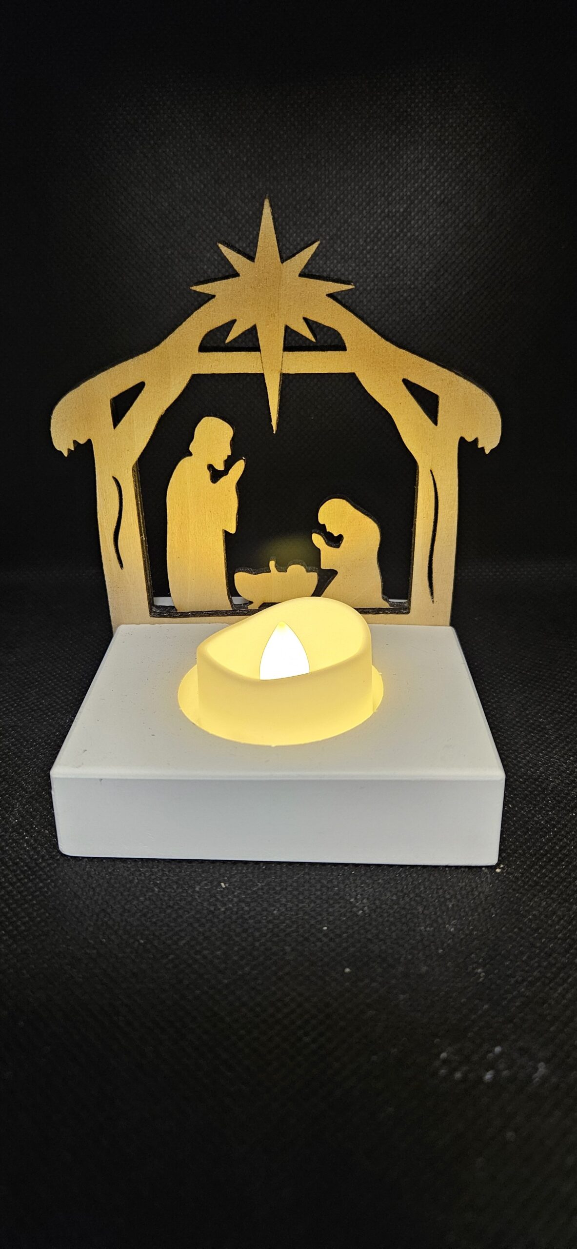 Weihnachtskrippe Einschieber Fenster